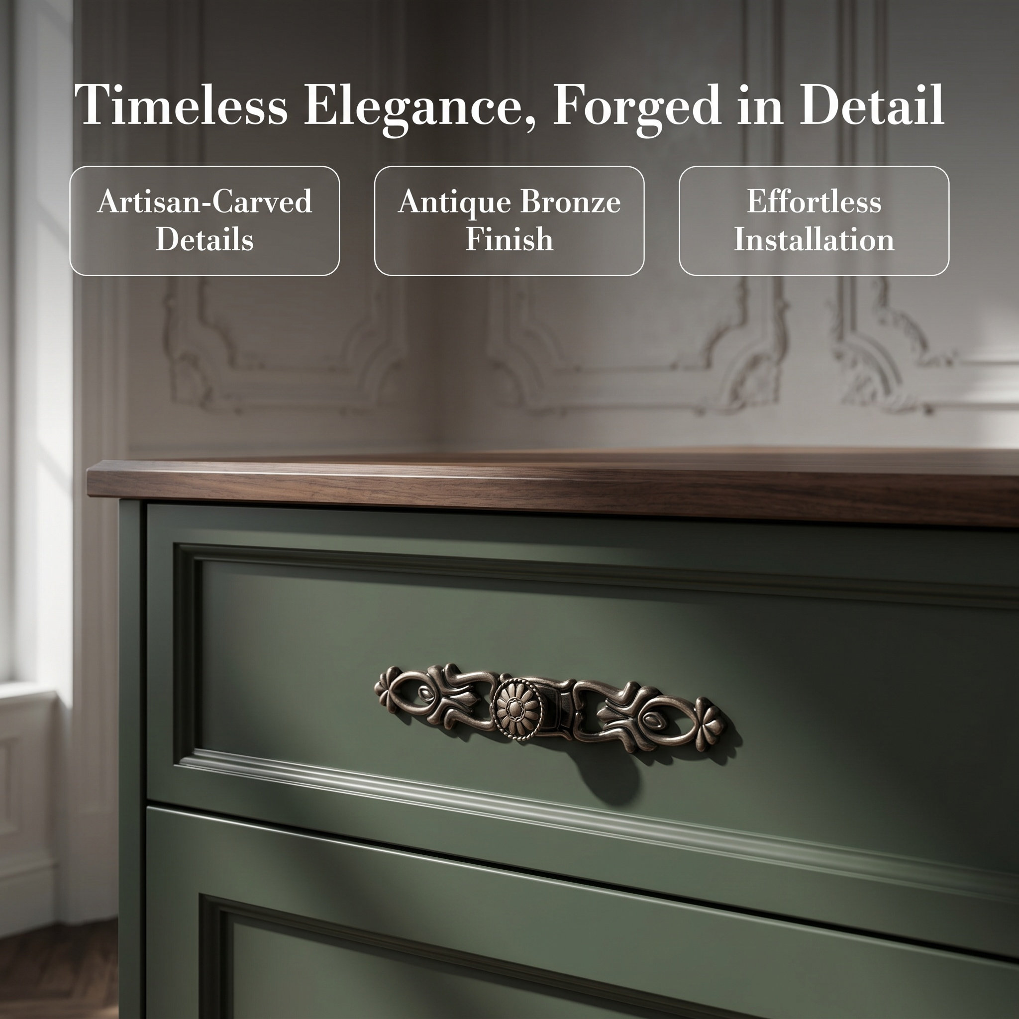 2Pcs Bronze Drop Drawer Pulls  - Furniture Hardware Drop Pulls 评论和价格