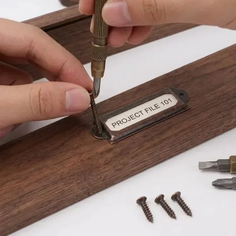 Metal Vintage Label Pull Handl - Furniture Hardware Names 评论和价格