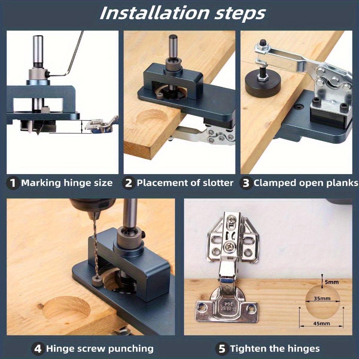 35mm Hinge Jig - Precise Borin - Furniture Hardware Fitting 评论和价格